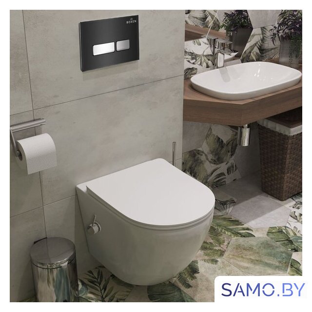 Унитаз подвесной Roxen Antares Bidet в комплекте с инсталляцией StounFix Dual Fresh 6 в 1 963184 (кнопка: черное стекло) - Изображение №12 — Интернет-магазин samo.by