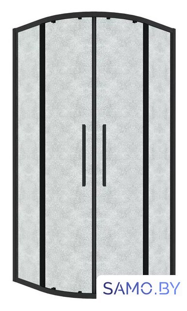 Душевой уголок Grossman Cosmo 100x100x195 301.K33.02.1010.21.02 (черный матовый/шиншилла стекло) - Изображение №1 — Интернет-магазин samo.by