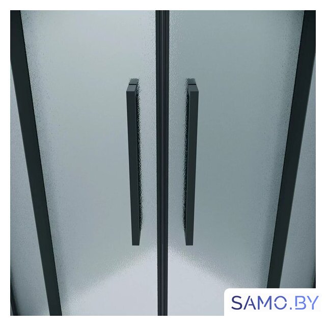 Душевой уголок Grossman Cosmo 100x100x195 301.K33.02.1010.21.02 (черный матовый/шиншилла стекло) - Изображение №3 — Интернет-магазин samo.by