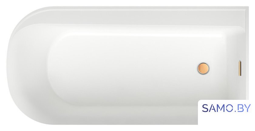 Ванна Wellsee Camellia 167x82 236102004 (отдельностоящая ванна (правая) белый глянец, экран, ножки, сифон-автомат золото) - Изображение №4 — Интернет-магазин samo.by