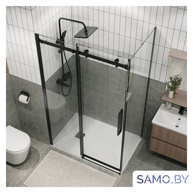 Душевой уголок Grossman Classic 140x80x195 120.K33.04.1480.21.00 (черный матовый/стекло прозрачное) - Изображение №8 — Интернет-магазин samo.by