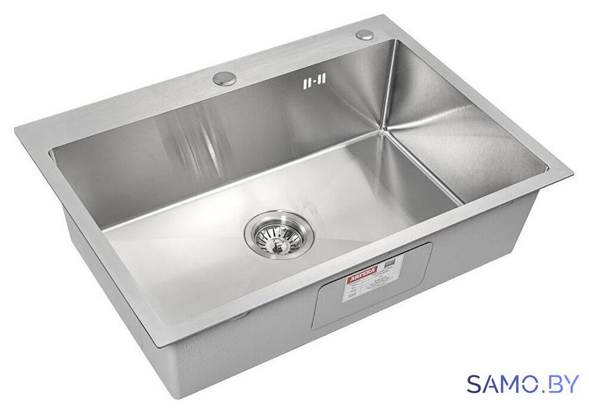 Кухонная мойка ARFEKA ECO AR 700*500 SATIN - Изображение №3 — Интернет-магазин samo.by