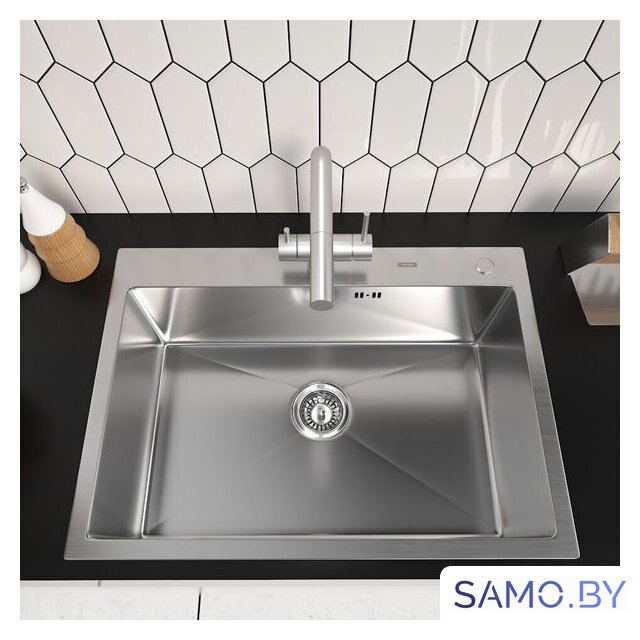 Кухонная мойка ARFEKA ECO AR 700*500 SATIN - Изображение №2 — Интернет-магазин samo.by