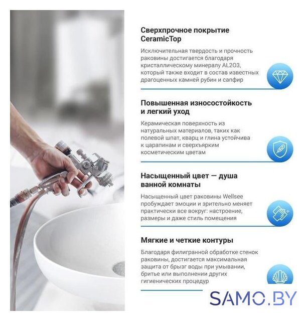 Умывальник Wellsee Pure BY Wellsee 150702000 - Изображение №5 — Интернет-магазин samo.by