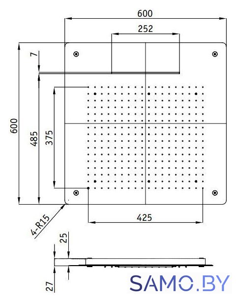 Верхний душ RGW SP-74 - Изображение №2 — Интернет-магазин samo.by