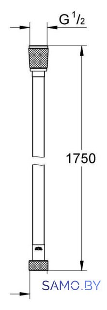 Душевой шланг Grohe Silverflex 1750 мм 28388001 - Изображение №2 — Интернет-магазин samo.by