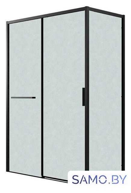Душевой уголок Grossman Style 130x90x195 120.K33.05.1390.21.02 (черный матовый/стекло шиншилла) - Изображение №1 — Интернет-магазин samo.by