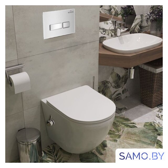 Унитаз подвесной Roxen Antares Bidet в комплекте с инсталляцией StounFix Dual Fresh 6 в 1 962866 (кнопка: белое стекло) - Изображение №11 — Интернет-магазин samo.by