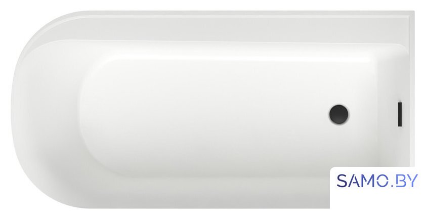 Ванна Wellsee Camellia 167x82 236102003 (отдельностоящая ванна (правая) белый глянец, экран, ножки, сифон-автомат матовый черный) - Изображение №4 — Интернет-магазин samo.by