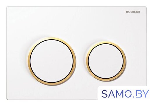 Панель смыва Geberit Omega 20 115.085.KK.1 (белый/позолота) - Изображение №1 — Интернет-магазин samo.by