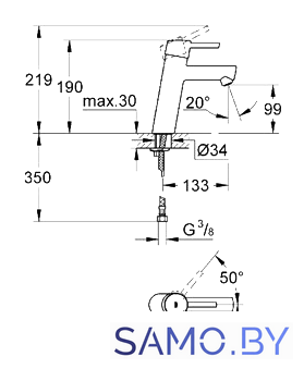 Смеситель Grohe Concetto 23451001 - Изображение №2 — Интернет-магазин samo.by