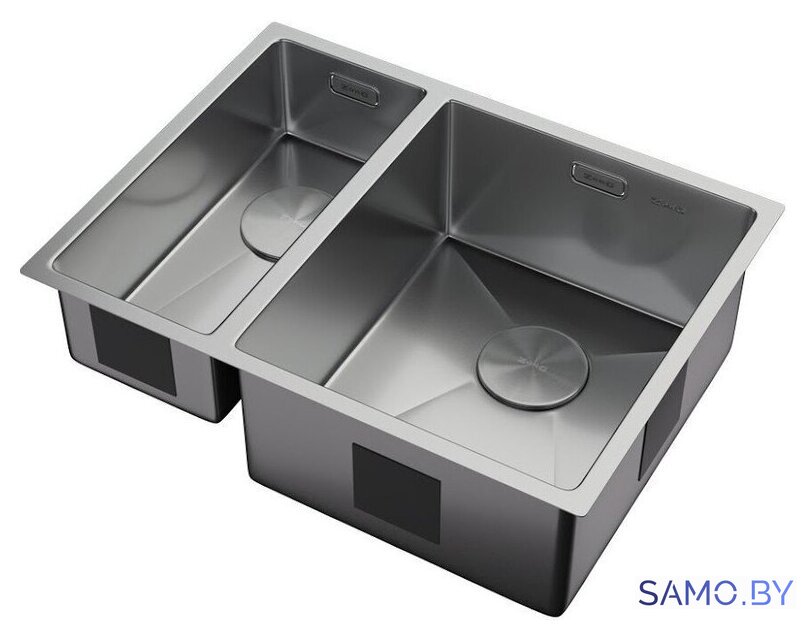 Кухонная мойка ZorG Zerox 58-2 U / IF-L Steel - Изображение №2 — Интернет-магазин samo.by