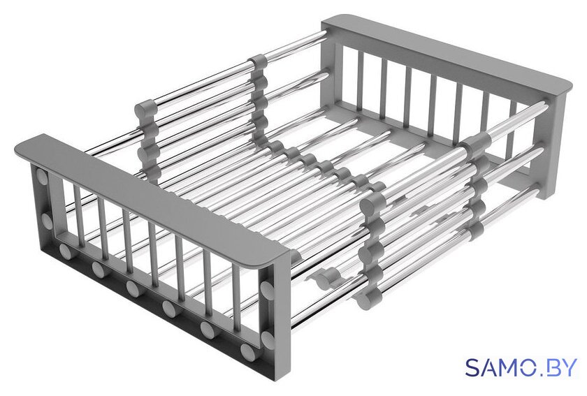 Кухонная мойка Roxen Stage 560250-60B PVD графит (c держателем для ножей, двумя коландерами, разделочной доской и дозатором) - Изображение №6 — Интернет-магазин samo.by
