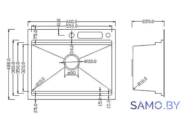 Кухонная мойка Roxen Stage 560250-60B PVD графит (c держателем для ножей, двумя коландерами, разделочной доской и дозатором) - Изображение №15 — Интернет-магазин samo.by