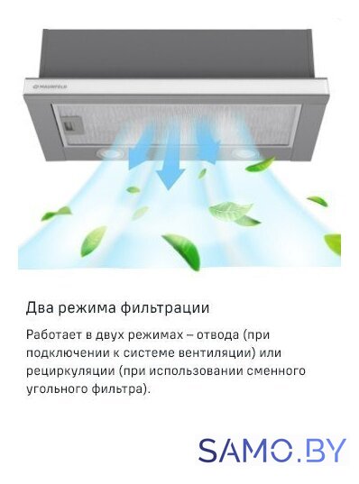 Кухонная вытяжка MAUNFELD VSQ 60 (нержавеющая сталь/белое стекло) - Изображение №20 — Интернет-магазин samo.by