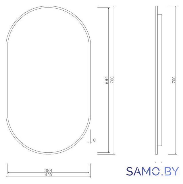  Roxen Зеркало Grown 510200-70GM 40x70 - Изображение №12 — Интернет-магазин samo.by