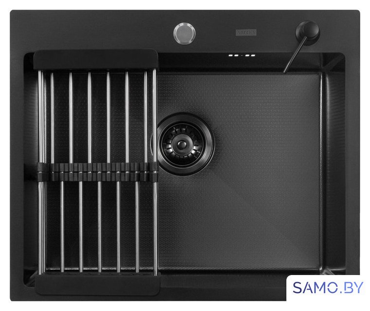 Кухонная мойка ARFEKA ECO AR мойка 600*500, коландер, дозатор Black Decor - Изображение №3 — Интернет-магазин samo.by
