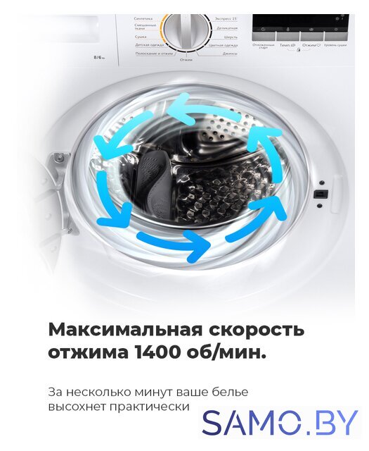 Стирально-сушильная машина MAUNFELD MBWM1486S - Изображение №25 — Интернет-магазин samo.by