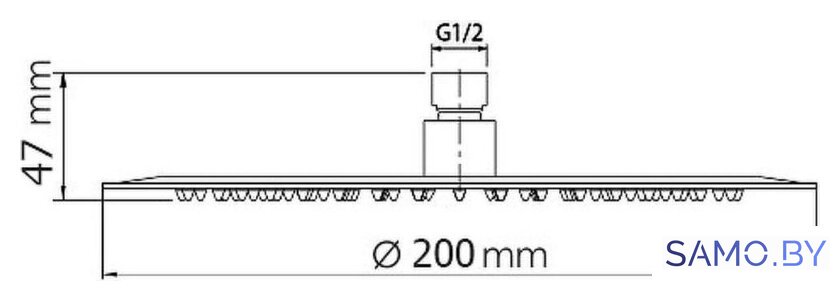 Верхний душ WeltWasser HS 20R - Изображение №2 — Интернет-магазин samo.by