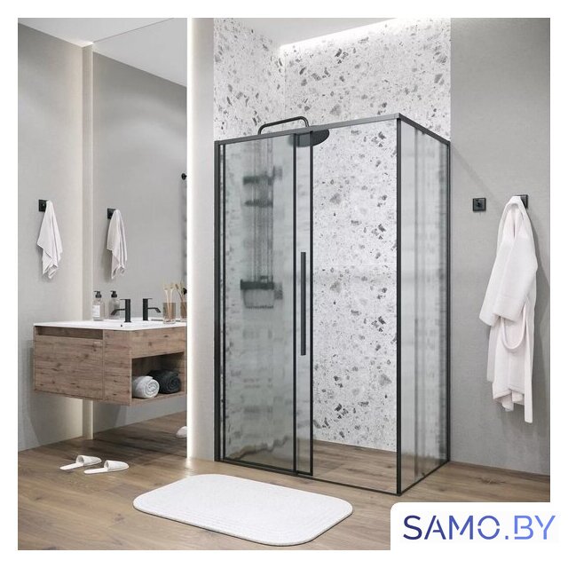 Душевой уголок Grossman Galaxy 130x80x195 120.K33.01.1380.21.02 (черный матовый/шиншилла стекло) - Изображение №17 — Интернет-магазин samo.by