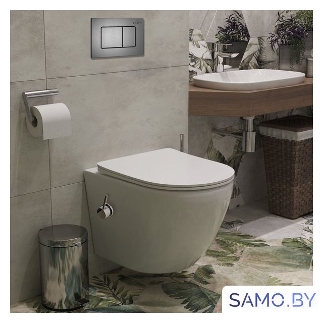 Унитаз подвесной Roxen Antares Bidet в комплекте с инсталляцией StounFix Dual Fresh 6 в 1 960516 (кнопка: оружейная сталь) - Изображение №9 — Интернет-магазин samo.by