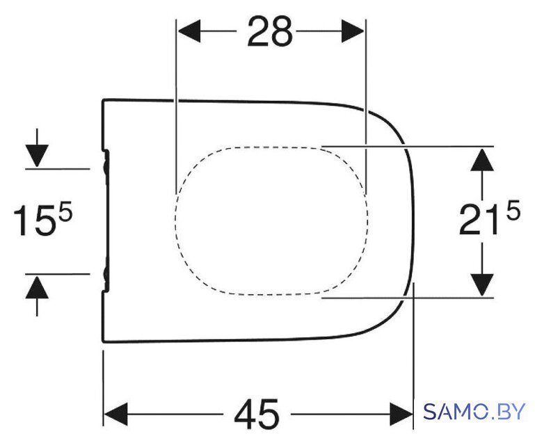 Сиденье для унитаза Geberit Smyle Square 500.688.01.1 - Изображение №3 — Интернет-магазин samo.by