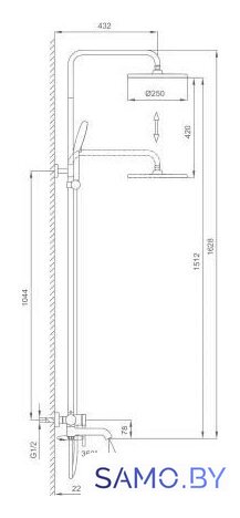 Душевая система  Gappo G2406-3 - Изображение №4 — Интернет-магазин samo.by
