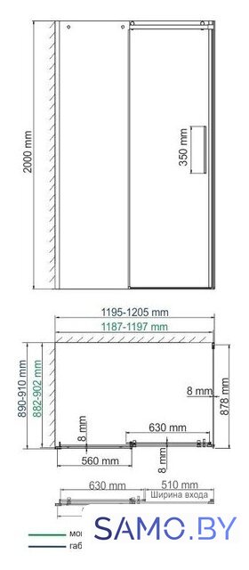 Душевой уголок Wasserkraft Dinkel 58R07 - Изображение №4 — Интернет-магазин samo.by