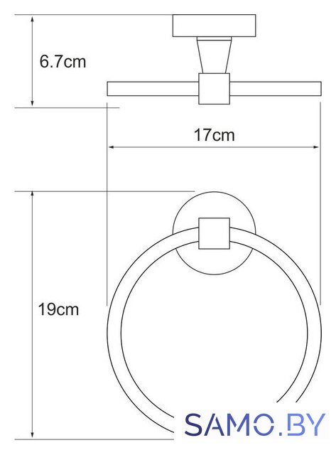 Держатель для полотенца Wasserkraft Isen K-4060 - Изображение №3 — Интернет-магазин samo.by