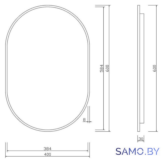  Roxen Зеркало Grown 510200-60B 40x60 - Изображение №14 — Интернет-магазин samo.by