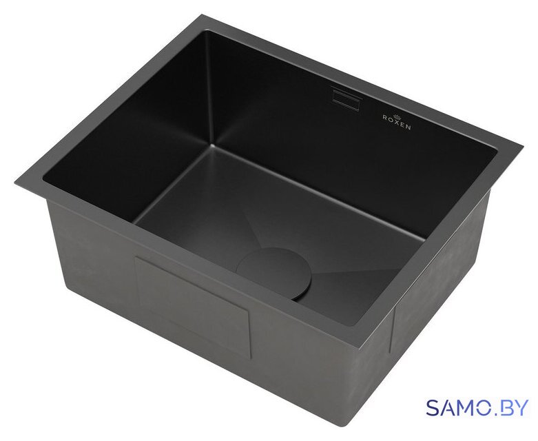Кухонная мойка Roxen Uno 560210-54B под столешницу графит (ролл-мат, дозатор, сифон) - Изображение №8 — Интернет-магазин samo.by