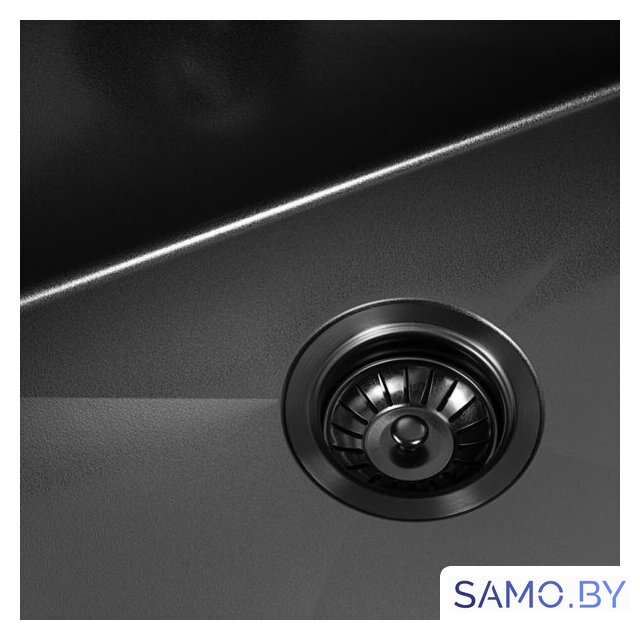 Кухонная мойка ARFEKA ECO AR 700*500 BLACK PVD NANO DECOR VOLCANIC ROCK - Изображение №7 — Интернет-магазин samo.by