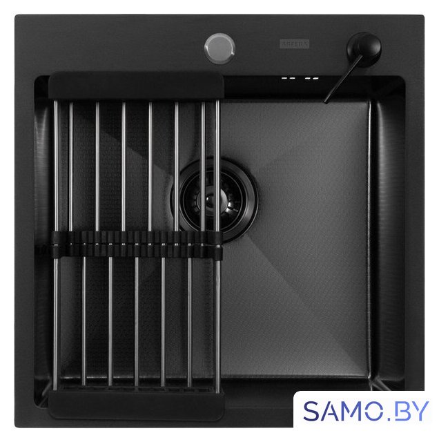 Кухонная мойка ARFEKA ECO AR мойка 500*500, коландер, дозатор Black Decor - Изображение №3 — Интернет-магазин samo.by