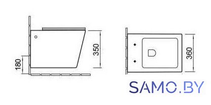 Унитаз подвесной SantiLine SL-5007 - Изображение №4 — Интернет-магазин samo.by
