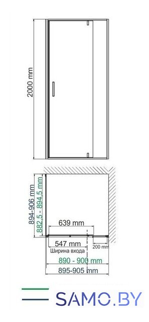Душевой уголок Wasserkraft Aisch 55P03 - Изображение №3 — Интернет-магазин samo.by