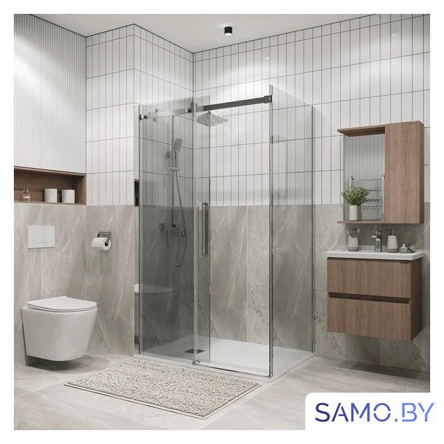 Душевой уголок Grossman Classic 100x80x195 120.K33.04.1080.10.00 (хром/прозрачное стекло) - Изображение №8 — Интернет-магазин samo.by