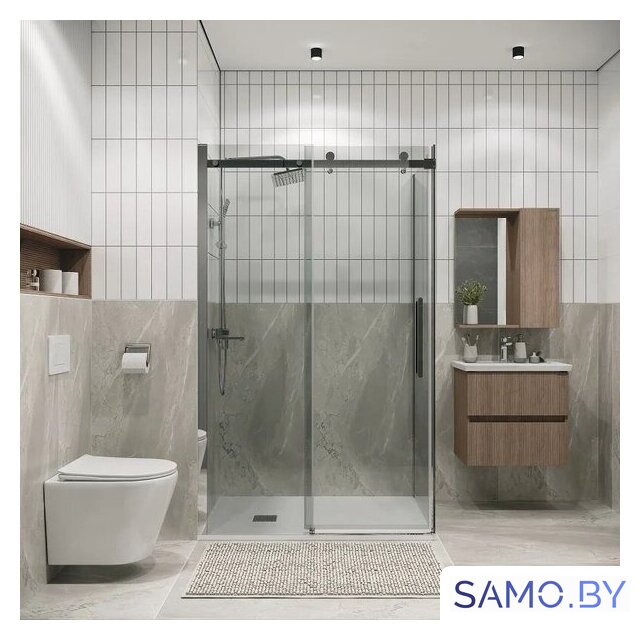 Душевой уголок Grossman Classic 100x80x195 120.K33.04.1080.10.00 (хром/прозрачное стекло) - Изображение №7 — Интернет-магазин samo.by