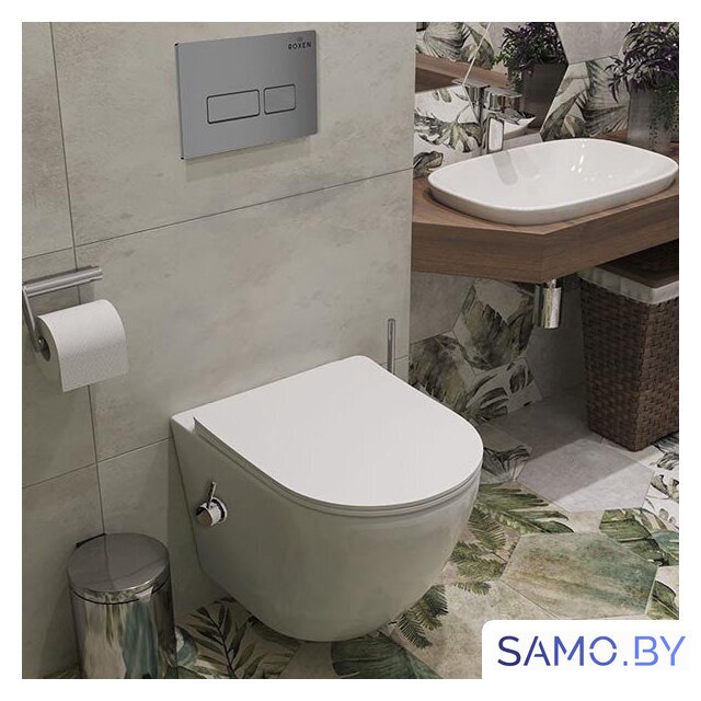 Унитаз подвесной Roxen Antares Bidet в комплекте с инсталляцией StounFix Dual Fresh 6 в 1 959767 (кнопка: хром матовый) - Изображение №11 — Интернет-магазин samo.by