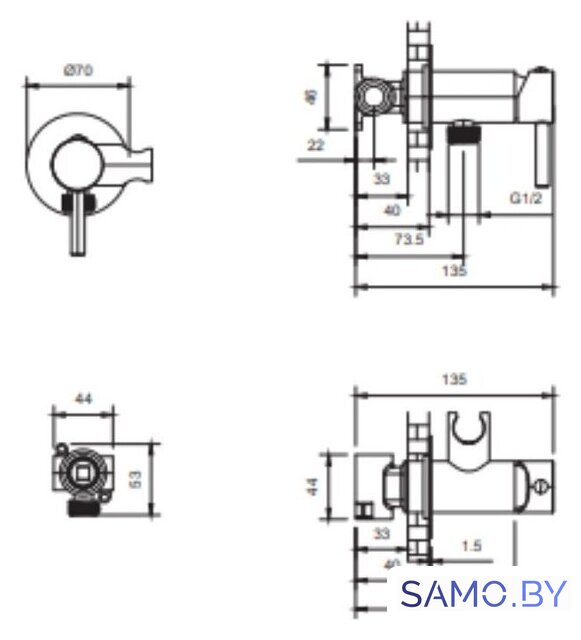Гигиенический душ Altrobagno Modern 060126 Ni - Изображение №8 — Интернет-магазин samo.by