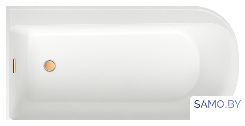 Ванна Wellsee Camellia 167x82 236101004 (отдельностоящая ванна (левая) белый глянец, экран, ножки, сифон-автомат золото) - Изображение №4 — Интернет-магазин samo.by