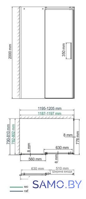 Душевой уголок Wasserkraft Dinkel 58R06 - Изображение №4 — Интернет-магазин samo.by