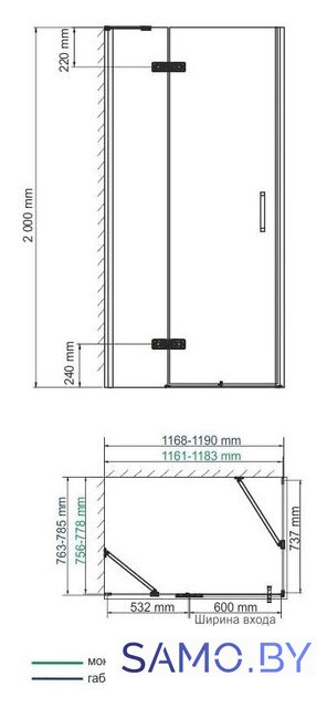 Душевой уголок Wasserkraft Aller 10H06L - Изображение №4 — Интернет-магазин samo.by