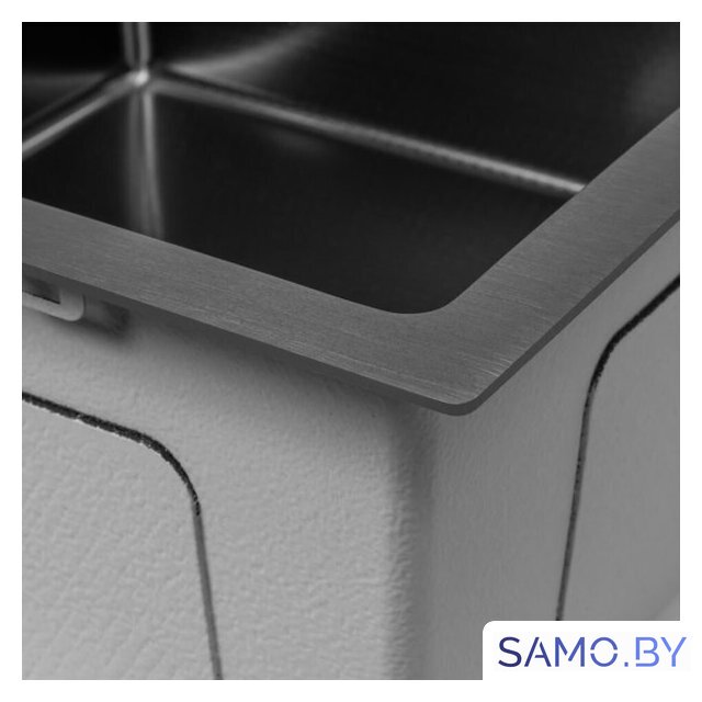 Кухонная мойка ARFEKA ECO AR 700*500 BLACK PVD NANO DECOR MILLET GRAINS - Изображение №6 — Интернет-магазин samo.by