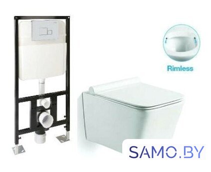 Унитаз подвесной SantiLine SL-5007 + SL-01 - Изображение №1 — Интернет-магазин samo.by