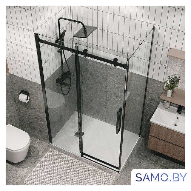 Душевой уголок Grossman Classic 100x80x195 120.K33.04.1080.21.00 (черный матовый/стекло прозрачное) - Изображение №5 — Интернет-магазин samo.by