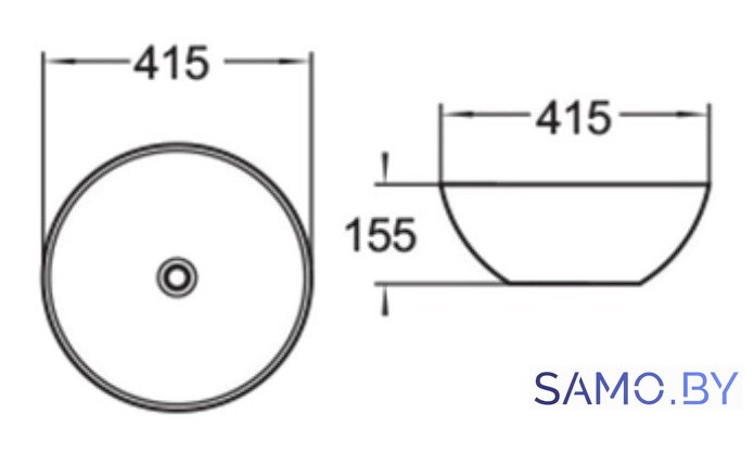 Умывальник SantiLine SL-1039 - Изображение №2 — Интернет-магазин samo.by