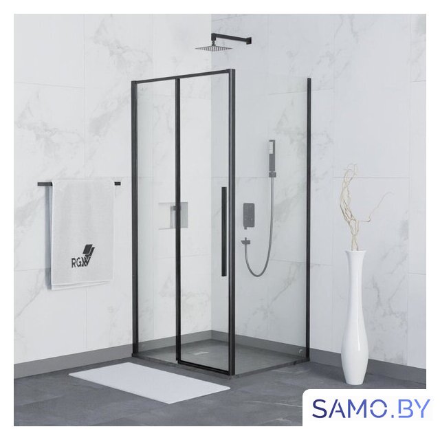 Душевой уголок RGW SV-42B (SV-12B + Z-050-2B) 32324284-014 140x80 (черный/прозрачное стекло) - Изображение №1 — Интернет-магазин samo.by