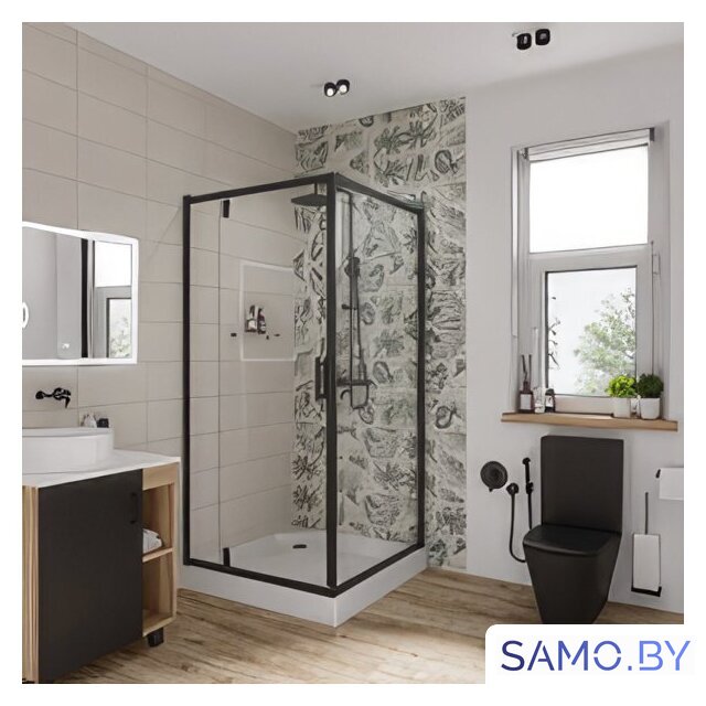 Душевой уголок Niagara Nova NG-6801-08 BLACK 90x90 - Изображение №2 — Интернет-магазин samo.by