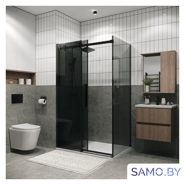 Душевой уголок Grossman Classic 100x100x195 120.K33.04.1010.21.10 (черный матовый/стекло тонированное) - Изображение №9 — Интернет-магазин samo.by