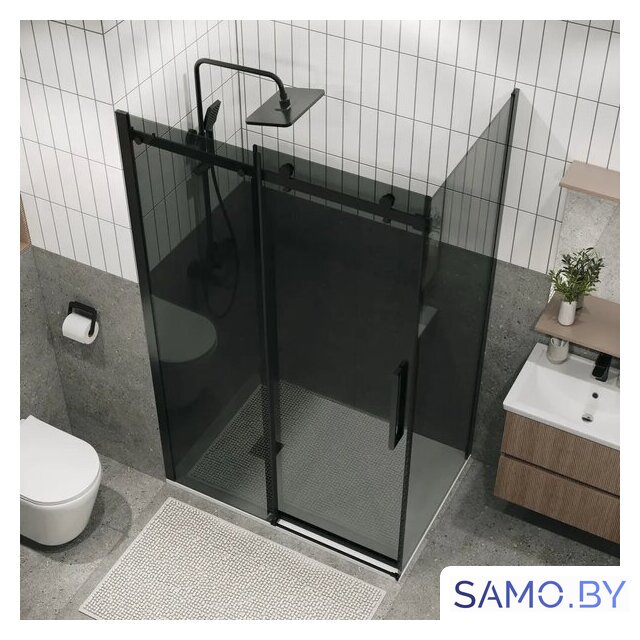 Душевой уголок Grossman Classic 100x100x195 120.K33.04.1010.21.10 (черный матовый/стекло тонированное) - Изображение №8 — Интернет-магазин samo.by